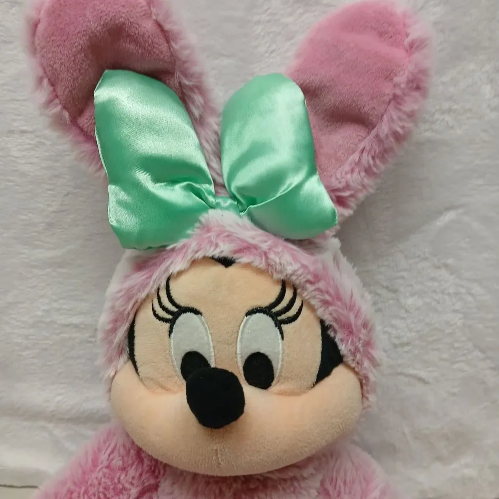 Disney Store Minnie Mouse 18” 2021 Easter Bunny Stuffed Plush Animal Toy Doll